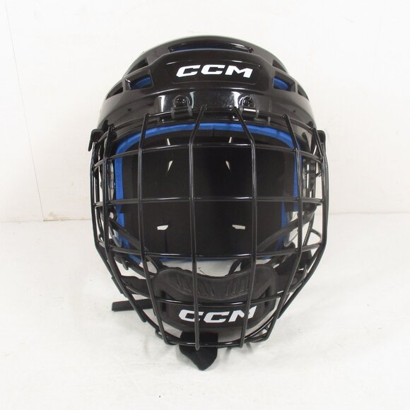 CCM XT85 Ice Hockey Helmet Black Size Medium 7 - 7 1/2 w/CCM FM 580 Cage - Picture 2 of 9